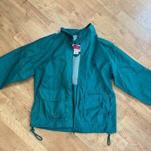 90s Dark Green Windbreaker